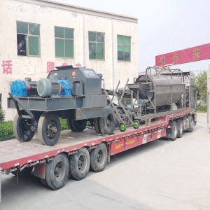 2PG1200x800大型移動式對輥破碎機發貨 破碎石灰石